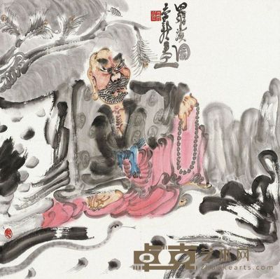 周京新 罗汉 69×69cm