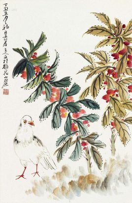 管峻 觅食图