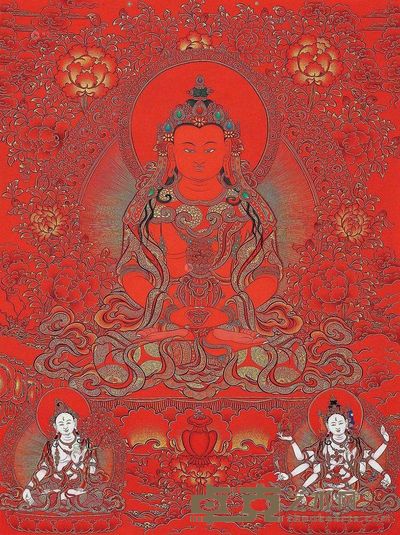 久美尖措 长寿佛 70×50cm