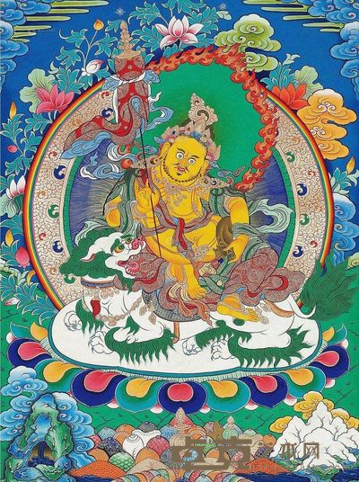 尕藏东知 黄财神 66×46cm