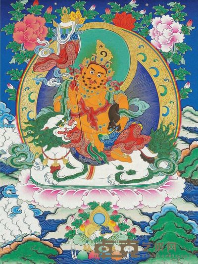 兰·索巴嘉措 财宝天王 69.5×88.5cm