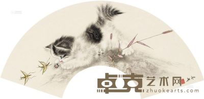 米春茂 猫戏图 57.5×17.5cm