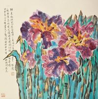 郭怡孮 2004年作 花卉 立轴