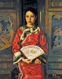 姜国芳 1991年作 古装仕女