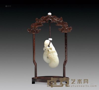 和田玉独占鳌头挂件 高7.5cm