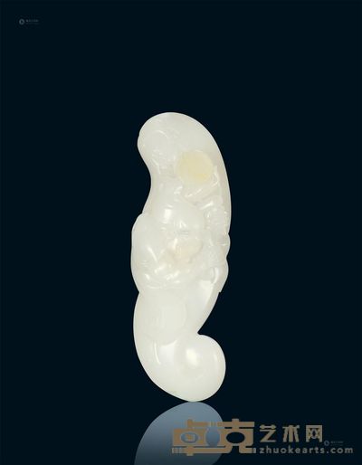 卢智勇 白玉雷公把件 高12.1cm