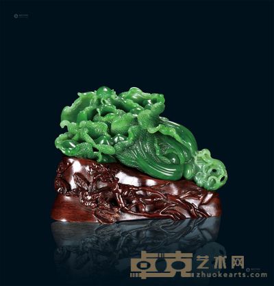 魏玉忠 碧玉白菜摆件 长13.7cm
