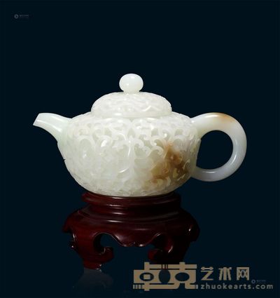 魏玉忠 白玉壶摆件 长16.1cm