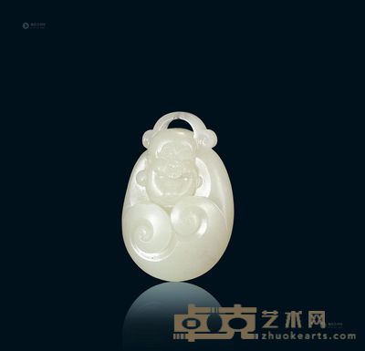 王金忠 白玉大肚佛挂件 高4.2cm