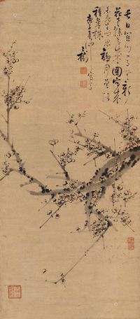 童二树 1780年作 梅花 立轴