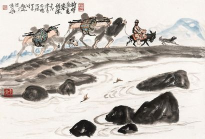 徐庶之 1980年作 诗情画意 镜片