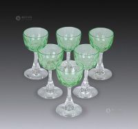 20世纪末期 水晶玻璃杯 （一组六件）
