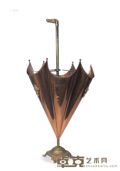 20世纪中晚期 铜伞架 高80cm
