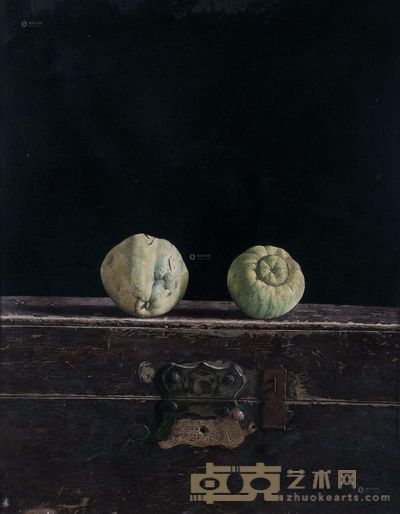 刘谷平 2012年作 七月香瓜 50×40cm