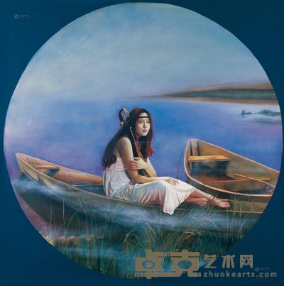 陈星州 2012年作 五彩湖 100×100cm
