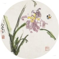 吴冠南 花卉蜜蜂 镜框