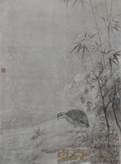 杨立奇 花鸟 镜框 67.5×49.5cm