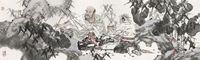 王野翔 2011年作 怀素画蕉 镜框