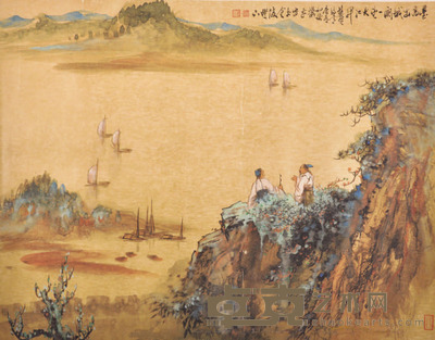 萧平 一望大江开 35×45cm 约 1.5 平尺