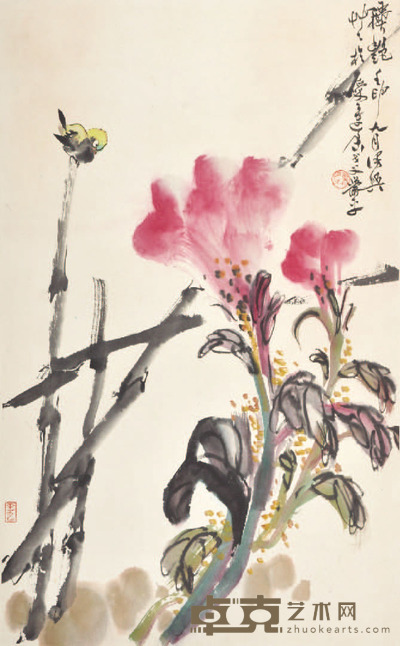 萧平 秋艳 68×45cm 约 2.8 平尺