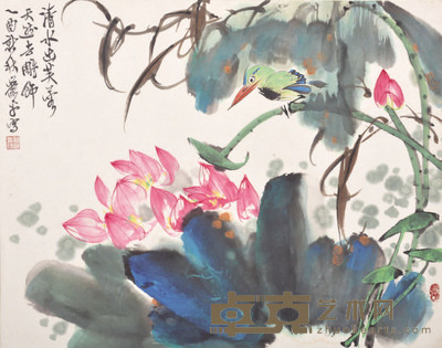 萧平 清水出芙蓉 40×50cm 约 1.8 平尺