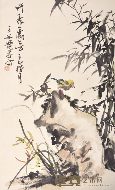 萧平 竹秀兰芳 95×57cm 约 4.9 平尺