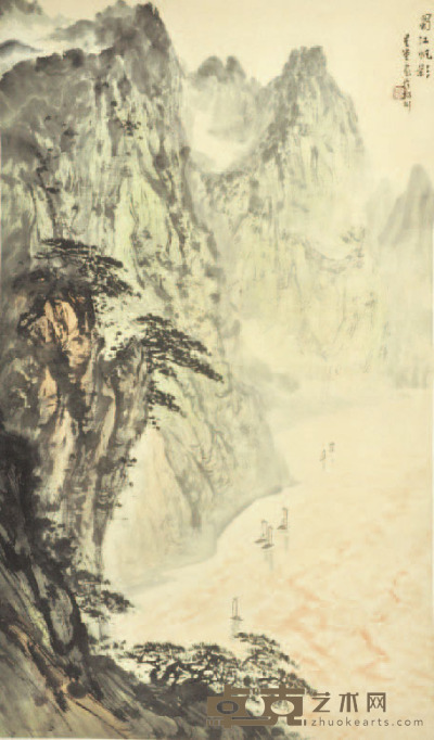 卢星堂 蜀江帆影 87×52cm 约 4.1 平尺
