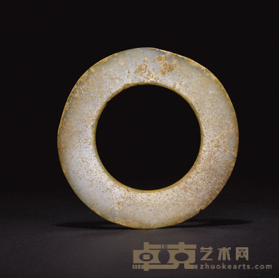 西周白玉种玉璧 直径11.4cm