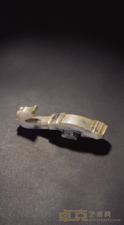 战国白玉带钩 9.2×0.7cm
