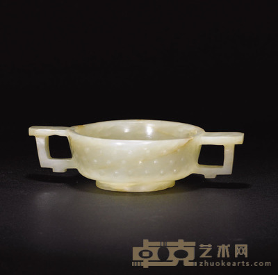 明乳钉纹双耳杯 2.9×10.8cm