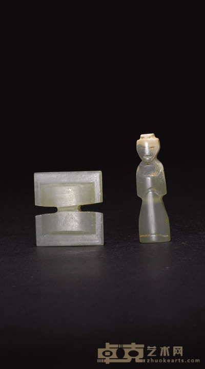 汉工字佩和翁仲 2.4×2.5cm3.7×0.5cm