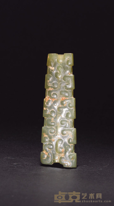 春秋龙纹青玉勒 长5.2cm