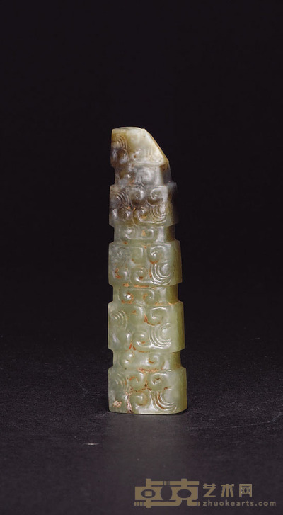 春秋黄玉勒 长4.2cm