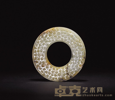 战国谷纹玉环 直径8.5cm