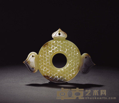 战国晚期谷纹出廓璧 10.5×0.4cm