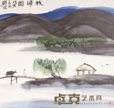 林曦明 牧归图 66x66