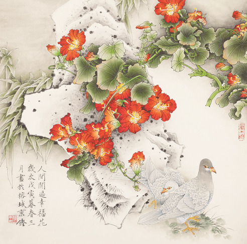 檀东坚 花鸟