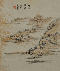 赵熙 山水