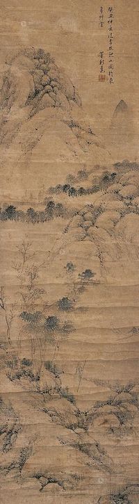 董邦达 1733年作 山水图 镜片