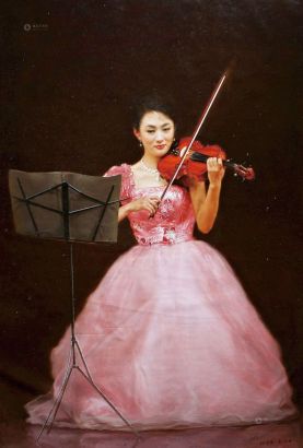 韩海星 2013年作 小提琴手