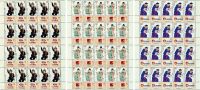 2008年中国印志税票中国戏曲20枚整版全套，另有50元、100元20枚整版各一版