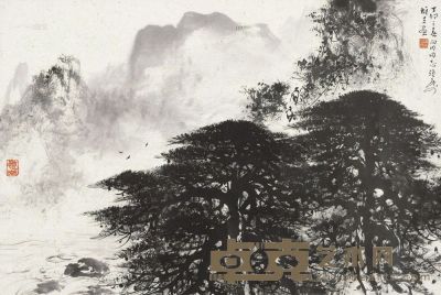 黎雄才 丁卯（1987）年作 松风图 镜片 44.5×68cm
