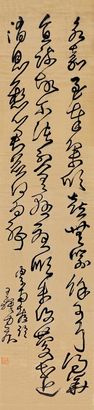 王铎 丙子（1636）年作 临王羲之草书  立轴