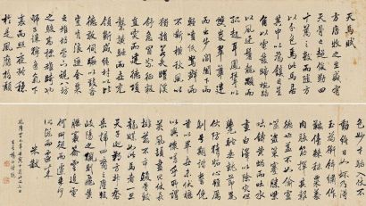 杨汝谐 1782年作 行书临米芾《天马赋》 手卷