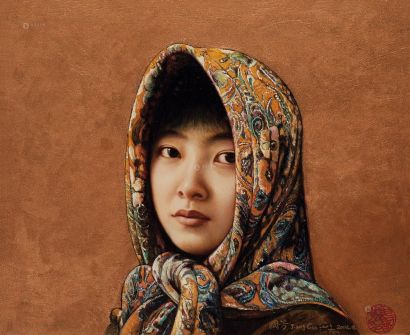 姜国芳 2004年作 贵妇人头像