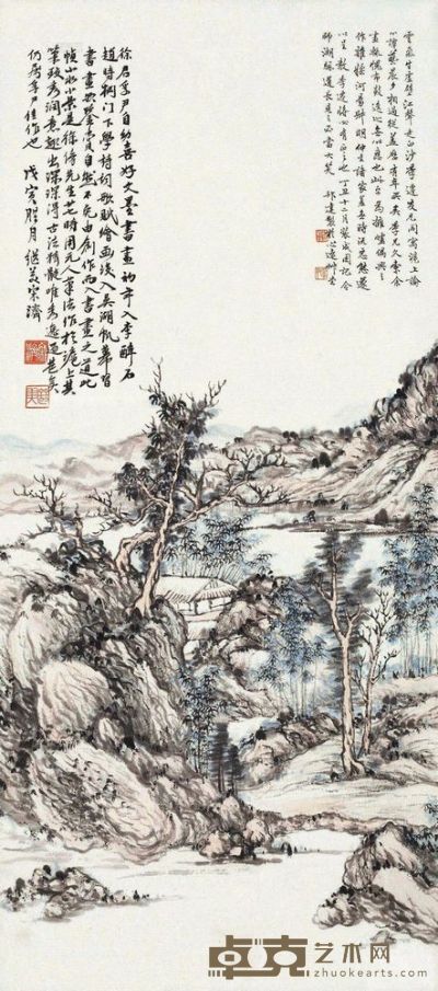 徐邦达 丁丑（1937）年作 秋山草堂 立轴 66×29.5cm