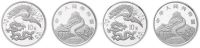 1990年1盎司龙凤呈祥特种银币二枚
