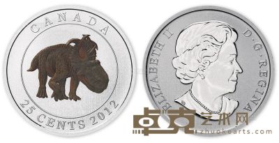 2012年13.7克加拿大夜光恐龙纪念币 --