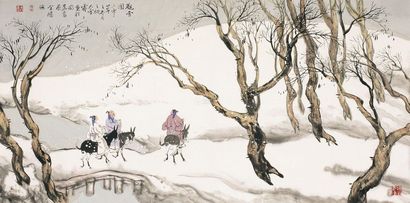 陈全胜 观雪图 镜片