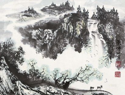 刘宝纯 山水 镜心